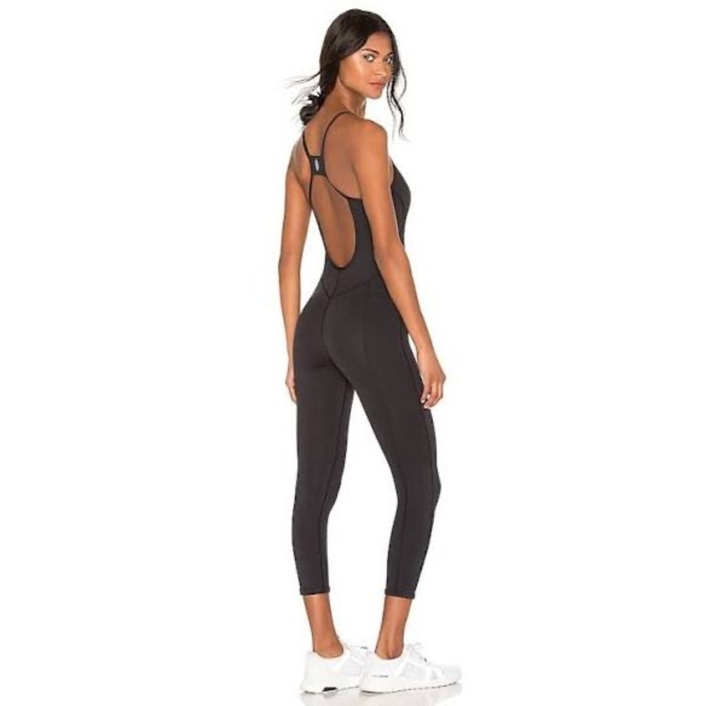 Free People FP Movement Ashford Side to Side Performance Jumpsuit Small Black
